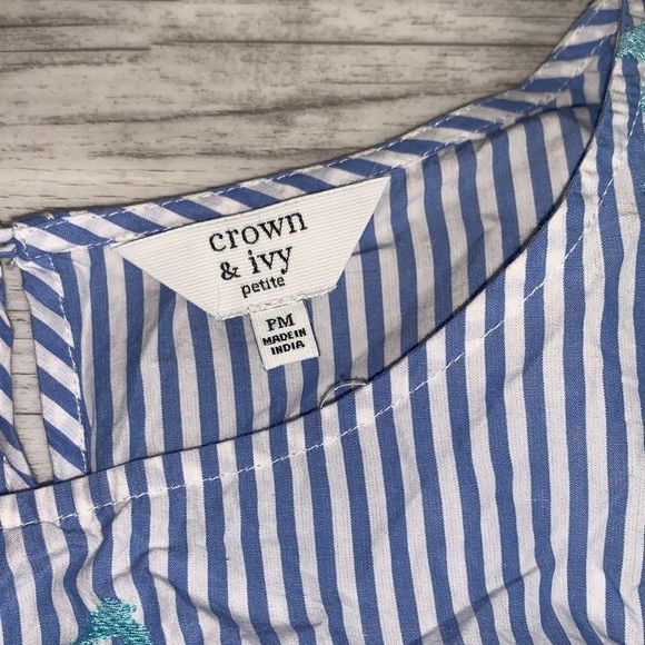 Crown & Ivy Striped Seahorse Top PM - Picture 3 of 4